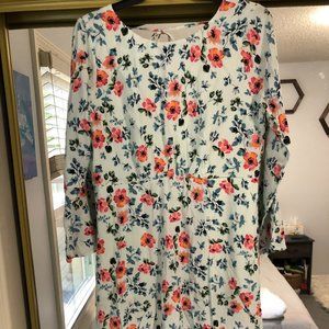 NWT Loft Mint Midi Green Floral Dress Size 4